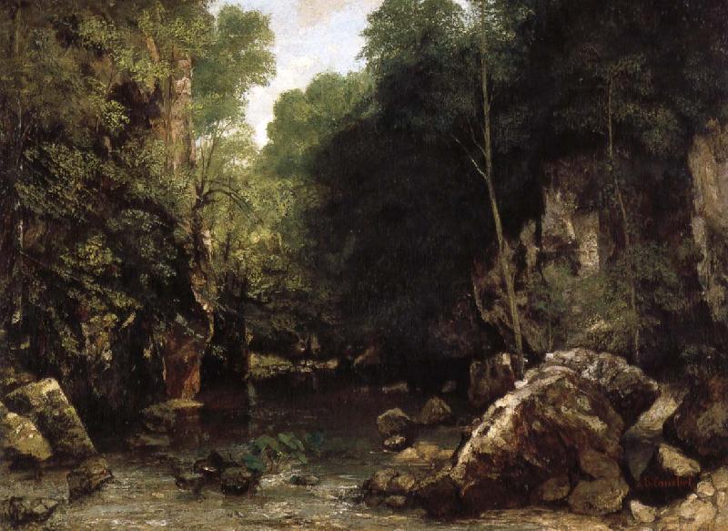 Gustave Courbet The Shaded Stream France oil painting art